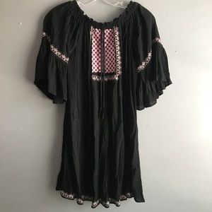 Black off the shoulder dress
